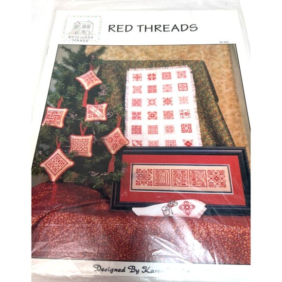 Rosewood Manor "Red Threads" Cross Stitch Pattern - Picture 2 of 4